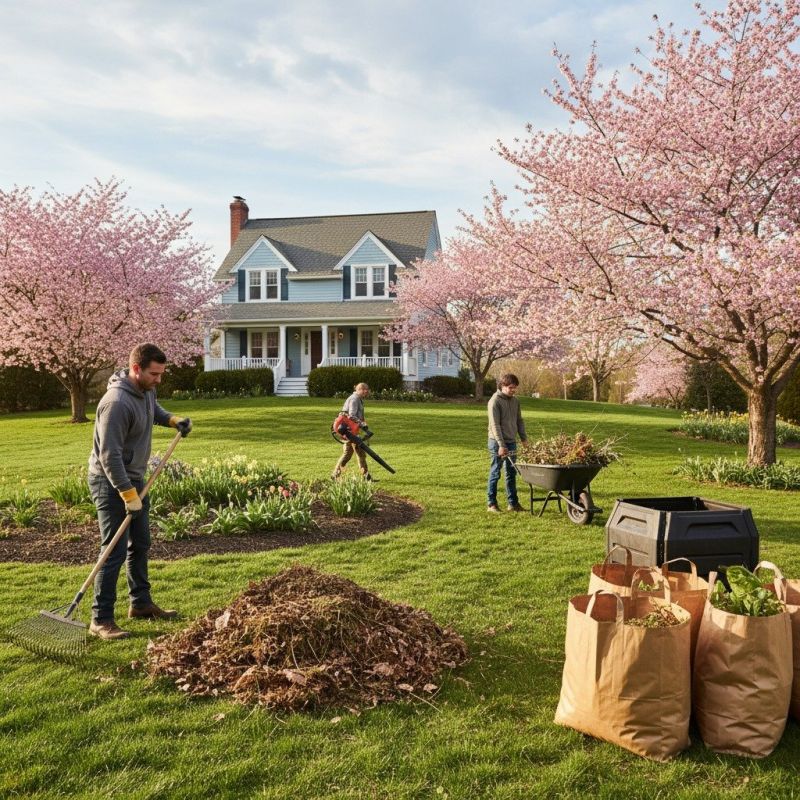 Leaf Raking Service
